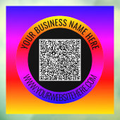 Uw QR-code Aangepaste Tekst Promotionele Ruitstick Raamsticker (Vel 3)