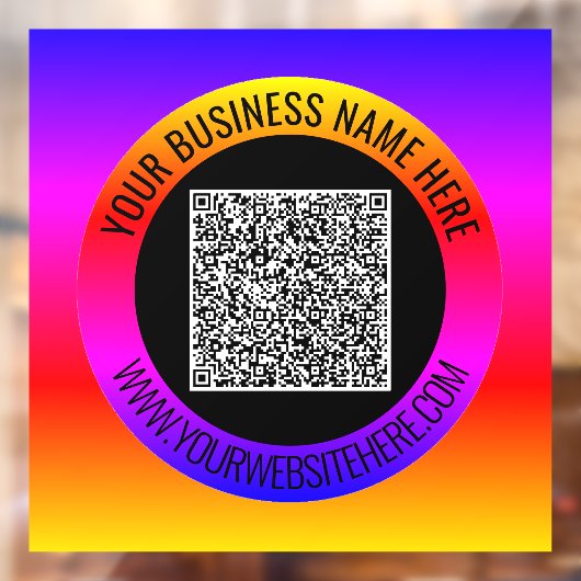 Uw QR-code Aangepaste Tekst Promotionele Ruitstick Raamsticker (Vel 2)