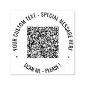 Uw QR code aangepaste tekst rond zelfinkkend stemp Zelfinktende Stempel (Design)