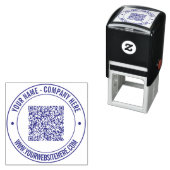 Uw QR code aangepaste tekst rond zelfinkkend stemp Zelfinktende Stempel (In situ)