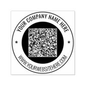 Uw QR code aangepaste tekst rond zelfinkkend stemp Zelfinktende Stempel (Design)