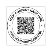 Uw QR-code Aangepaste tekst ronde stempel Sjabloon (Design)