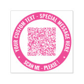 Uw QR-code Aangepaste tekst ronde stempel Sjabloon (Design)