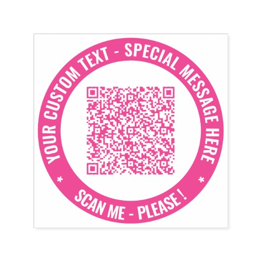 Uw QR-code Aangepaste tekst ronde stempel Sjabloon (Design)