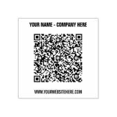 Uw QR-code Aangepaste tekst Rubber Stamp Sjabloon Rubberstempel (Afrduk)