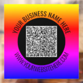 Uw QR-code Aangepaste Tekst Ruitfolie Sjabloon Raamsticker (Vel 2)