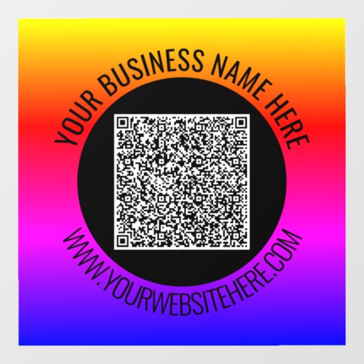 Uw QR-code Aangepaste Tekst Ruitfolie Sjabloon Raamsticker (Vel)