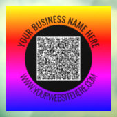 Uw QR-code Aangepaste Tekst Ruitfolie Sjabloon Raamsticker (Vel 3)