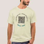 Uw QR-code aangepaste tekst Speciaal bericht T-Shi T-shirt (Voorkant)