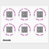 Uw QR-code Aangepaste Tekst Stickers Kies Kleuren (Vel)