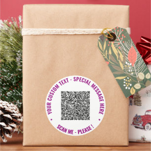 Uw QR-code Aangepaste Tekst Stickers Kies Kleuren