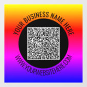 Uw QR-code aangepaste tekst venster sticker sjablo (Vel)