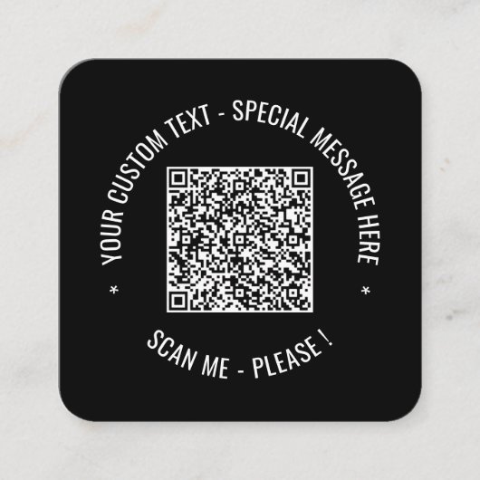 Uw QR-code Aangepaste tekst Visitekaartjes Sjabloo (Voorkant)