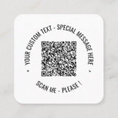 Uw QR-code Aangepaste tekst Visitekaartjes Sjabloo (Achterkant)