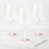 Uw QR-code Aangepaste tekst Wijnglas Label Sjabloo (Set)