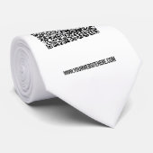 Uw QR-code Aangepaste tekst Zakelijk Stropdas Kies (Opgerold)