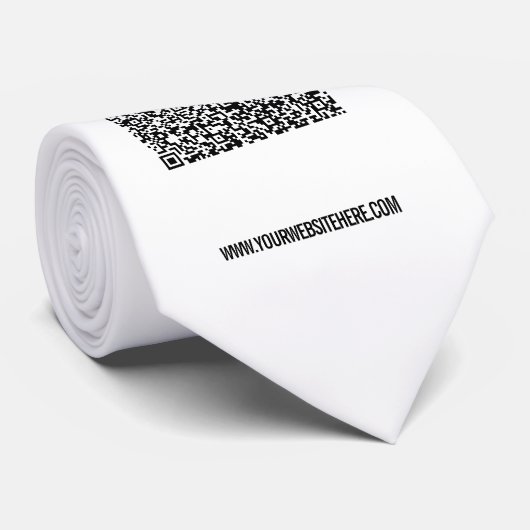 Uw QR-code Aangepaste tekst Zakelijk Stropdas Kies (Opgerold)