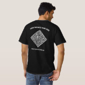 Uw QR-code Aangepaste tekst Zakelijk T-shirt Sjabl (Achterkant volledig)