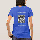 Uw QR-code Aangepaste tekst Zakelijk T-shirt Sjabl (Achterkant)