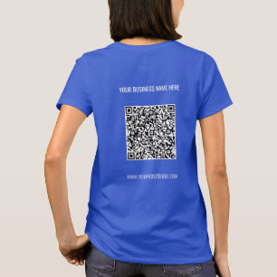 Uw QR-code Aangepaste tekst Zakelijk T-shirt Sjabl