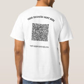Uw QR-code Aangepaste tekst Zakelijk T-shirt Sjabl (Achterkant)