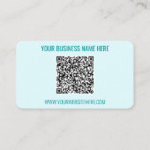 Uw QR-code Aangepaste tekst Zakelijke kaart Templa Visitekaartje (Voorkant)