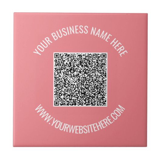 Uw QR-code aangepaste tekst Zakelijke keramische t Tegeltje (Voorkant)