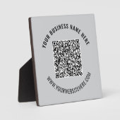 Uw QR-code aangepaste tekst zakelijke plaque Sjabl Fotoplaat (Voorkant)