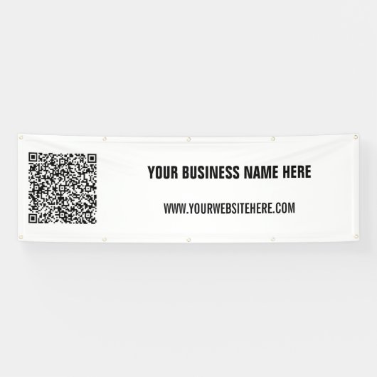 Uw QR-code Aangepaste tekst Zakelijke promotie Ban Spandoek (Horizontaal)