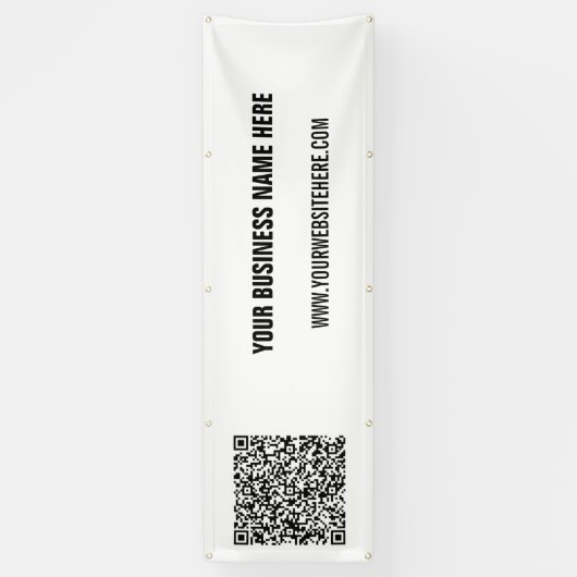 Uw QR-code Aangepaste tekst Zakelijke promotie Ban Spandoek (Verticaal)