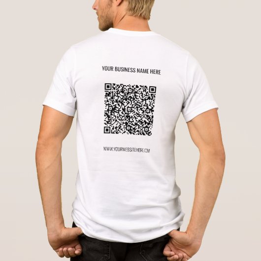 Uw QR-code Aangepaste tekst Zakelijke promotie Tri-Blend Shirt (Achterkant)