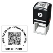 Uw QR-code Aangepaste Tekst Zelfinkende Stempel Vo (In situ)