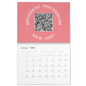 Uw QR-code Aangepaste tekstagenda Kies kleur Kalender (Jan 2026)