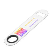 Uw QR-code aangepaste tekstbalksleutel - Kies kleu Speed Flessenopener (Voorkant Gekanteld)