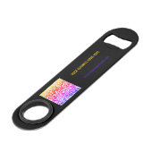 Uw QR-code aangepaste tekstbalksleutel - Kies kleu Speed Flessenopener (Achterkant Gekanteld)