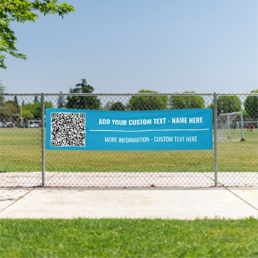 Uw QR-code aangepaste tekstbanner Kies een kleur Spandoek (Insitu)
