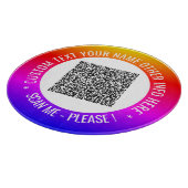 Uw QR-code Aangepaste tekstkleur snijplank (Hoek)