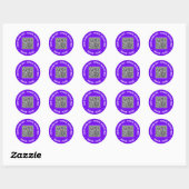 Uw QR-code Aangepaste Tekstkleur Stickers Voorbeel (Vel)