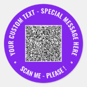 Uw QR-code Aangepaste Tekstkleur Stickers Voorbeel (Voorkant)