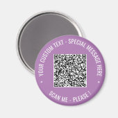 Uw QR-code aangepaste tekstmagneet - Kies kleuren Magneet (Voorkant / Achterkant)