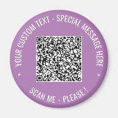 Uw QR-code aangepaste tekstmagneet - Kies kleuren Magneet (Voorkant)