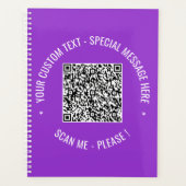 Uw QR-code Aangepaste tekstplanner Kies kleur Planner (Voorkant)