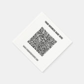 Uw QR-code Aangepaste tekstservetten Kleuren kieze Servet (Hoek)