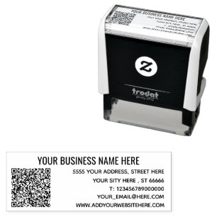 Uw QR-code Adres Professionele stempel Sjabloon