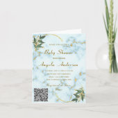 Uw QR Code Baby shower Invitation Sjabloon (Voorkant)