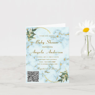Uw QR Code Baby shower Invitation Sjabloon