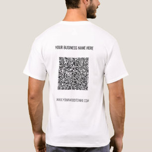 Uw QR Code Bedrijfs Naam Website Bedrijf T-Shirt