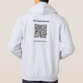 Uw QR-code Bedrijfsnaam Info Bedrijfshuisje Hoodie (Achterkant)