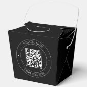Uw QR-code & bewerkbare tekst | Zwart-wit Bedankdoosjes (Voorkant)