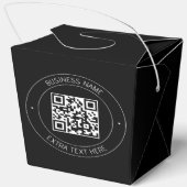 Uw QR-code & bewerkbare tekst | Zwart-wit Bedankdoosjes (Achterkant)
